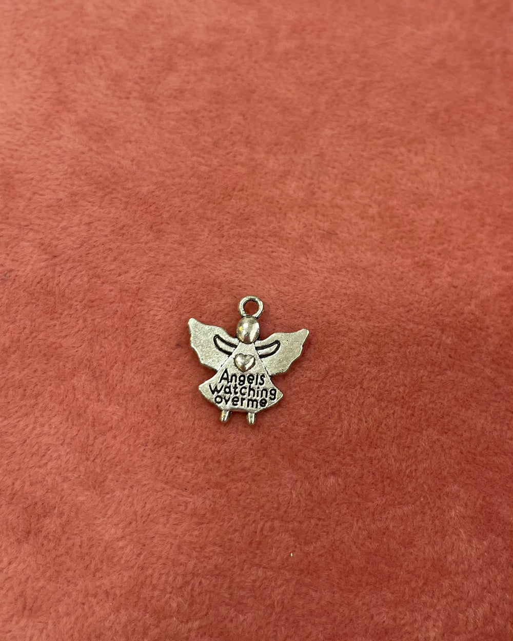 Angels Watching Over Me Silver Angel Charm