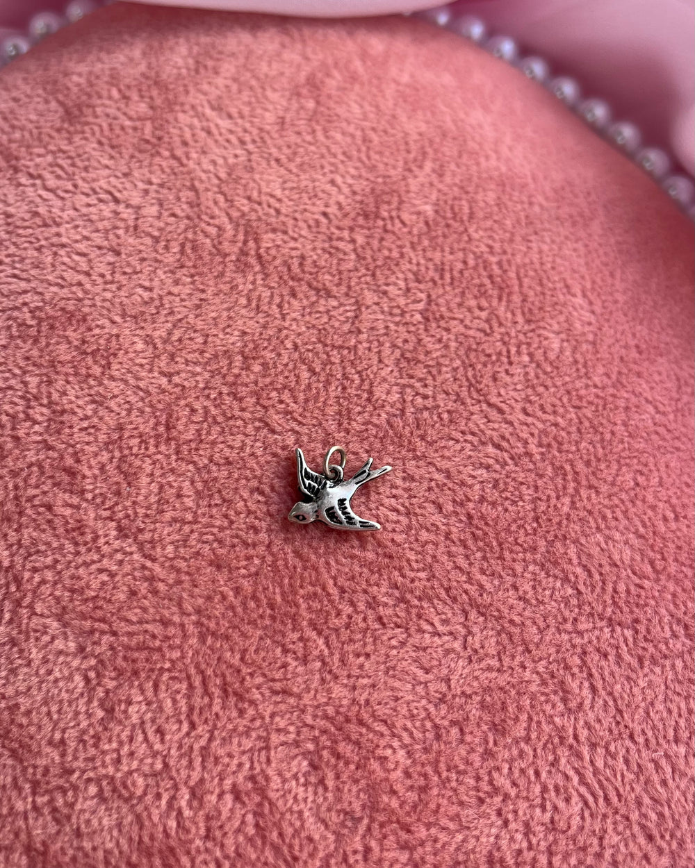 Small Silver Bird Charm