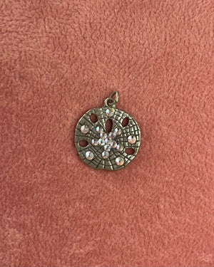 Gems Sand Dollar Antique Silver Charm Gems Sand Dollar Antique Silver Charm