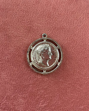Napoleon Coin Silver Circle Charm Napoleon Coin Silver Circle Charm