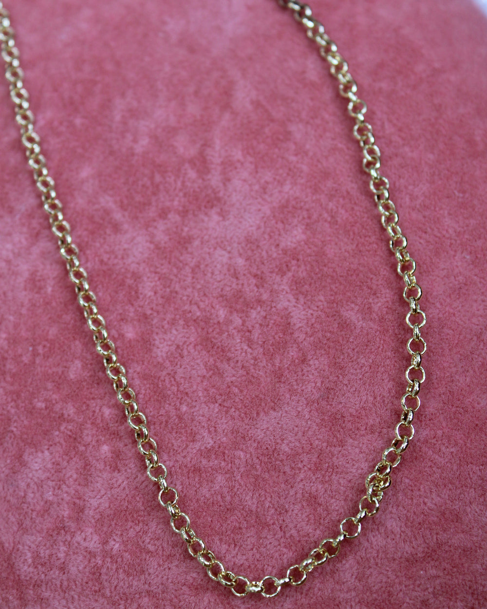 Small Gold Cable Link Chain