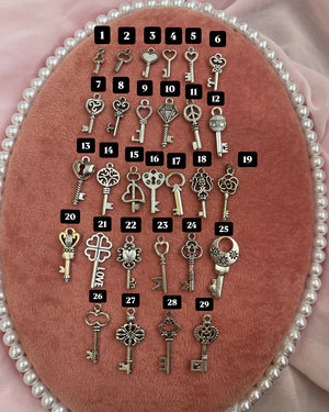 Small To Medium Silver Key Charms Small To Medium Silver Key Charms