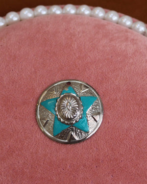 Silver and Turquoise Star Charm Silver and Turquoise Star Charm