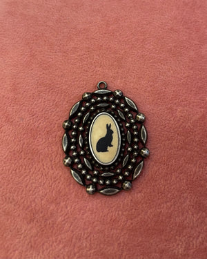 Black Rabbit Cameo Charm Black Rabbit Cameo Charm