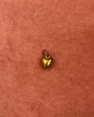 Small Antique Gold Heart Charm Small Antique Gold Heart Charm