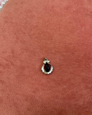 Black Stone Silver Charm Black Stone Silver Charm