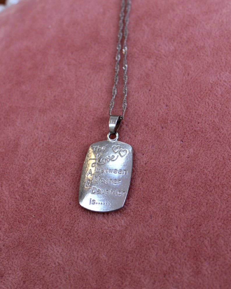 Mother Daughter Love Silver Necklace – The Lovely Sun