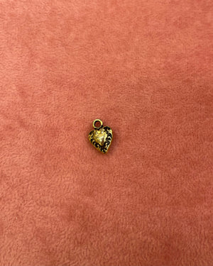 Small Gold Heart Textured Charm Small Gold Heart Textured Charm