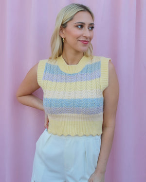 CARLIE YELLOW SLEEVELESS TURTLE NECK KNIT TOP CARLIE YELLOW SLEEVELESS TURTLE NECK KNIT TOP