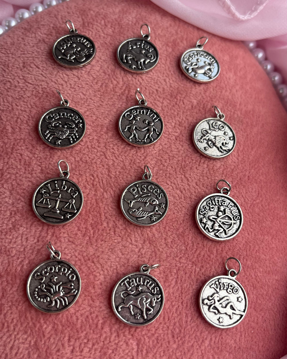 Zodiac Silver Charms