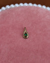 Green Gem Teardrop Charm