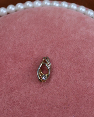 Gold Teardrop Hoop Crystal Charm Gold Teardrop Hoop Crystal Charm