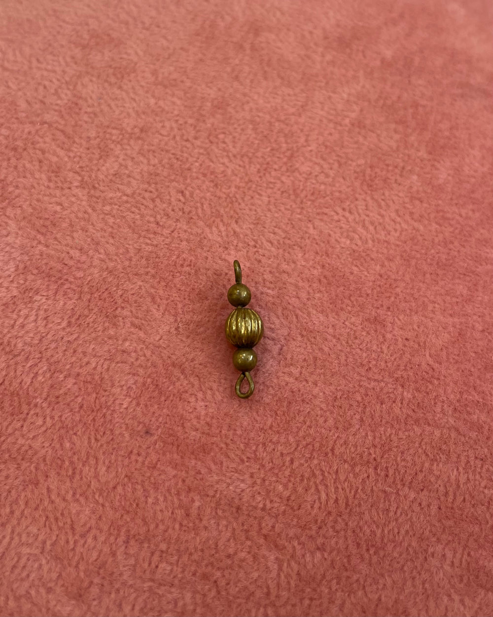 Gold & Brown Ball Dangle Charm