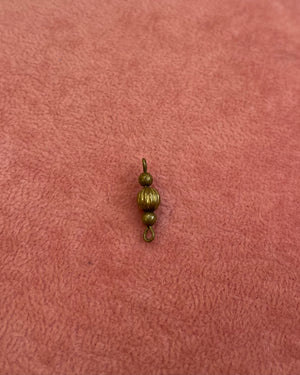 Gold & Brown Ball Dangle Charm Gold & Brown Ball Dangle Charm