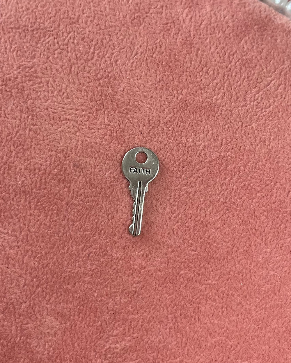 Faith Silver Key Charm