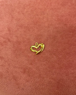 Thin Gold Heart Charm Thin Gold Heart Charm