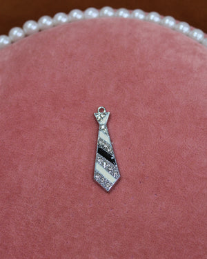Gold, Silver, and Black Tie Charm Gold, Silver, and Black Tie Charm
