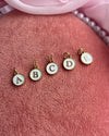 Initials Alphabet White Circle Charms