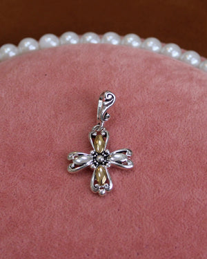 Gold & Silver Cross Charm Gold & Silver Cross Charm