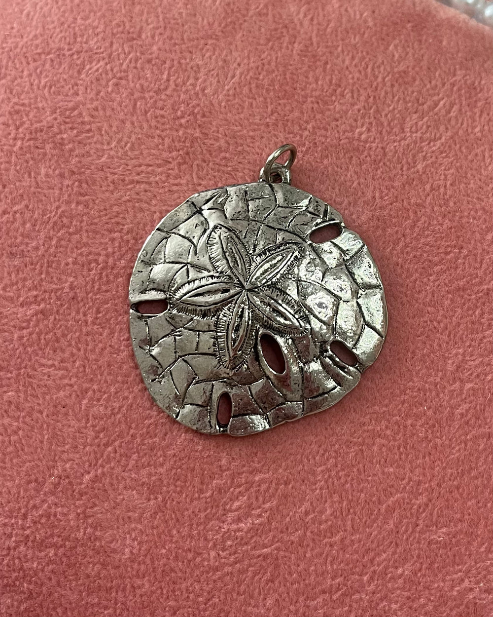 Large Sand Dollar Silver Charm