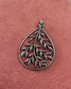 Large Leaves & Vines Silver Charm