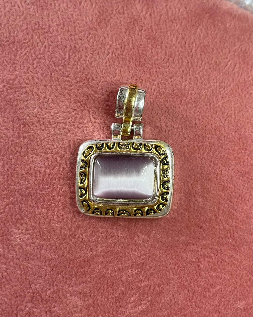 Light Purple Rectangle Stone Charm