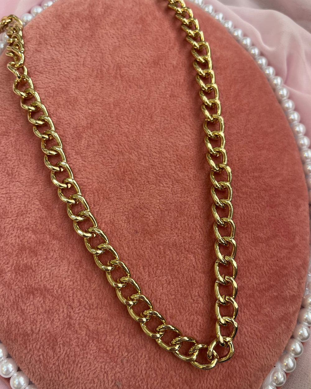 Large Gold Curb Chain