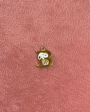 B Initial Snoopy Charm B Initial Snoopy Charm