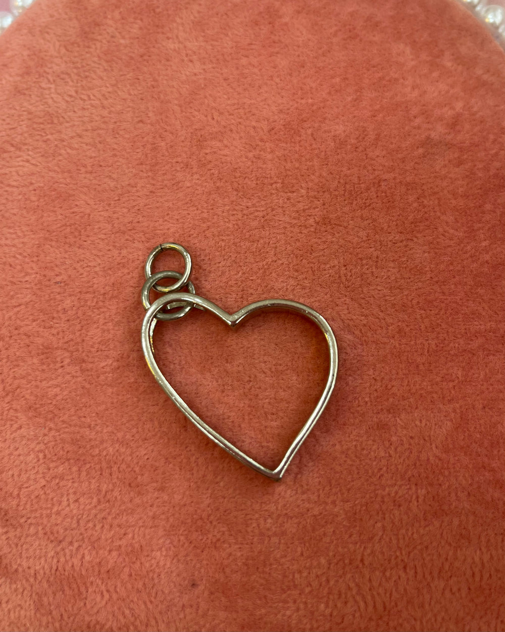 Large Silver Heart Charm