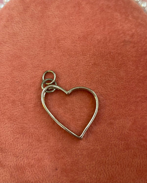 Large Silver Heart Charm Large Silver Heart Charm