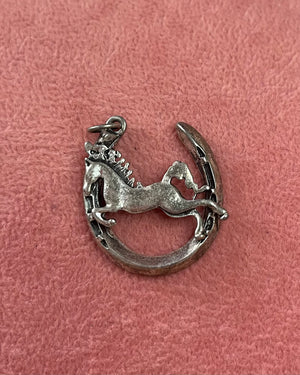 Horse In Horseshoe Silver Charm Horse In Horseshoe Silver Charm