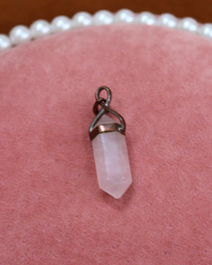Pink Stone Copper Charm Pink Stone Copper Charm
