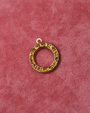 Amber Circle Gem Charm Amber Circle Gem Charm