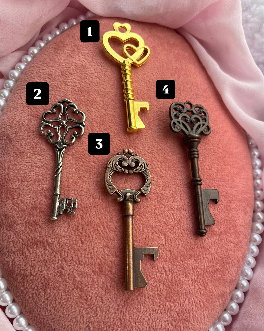 Large Gold Key Charms