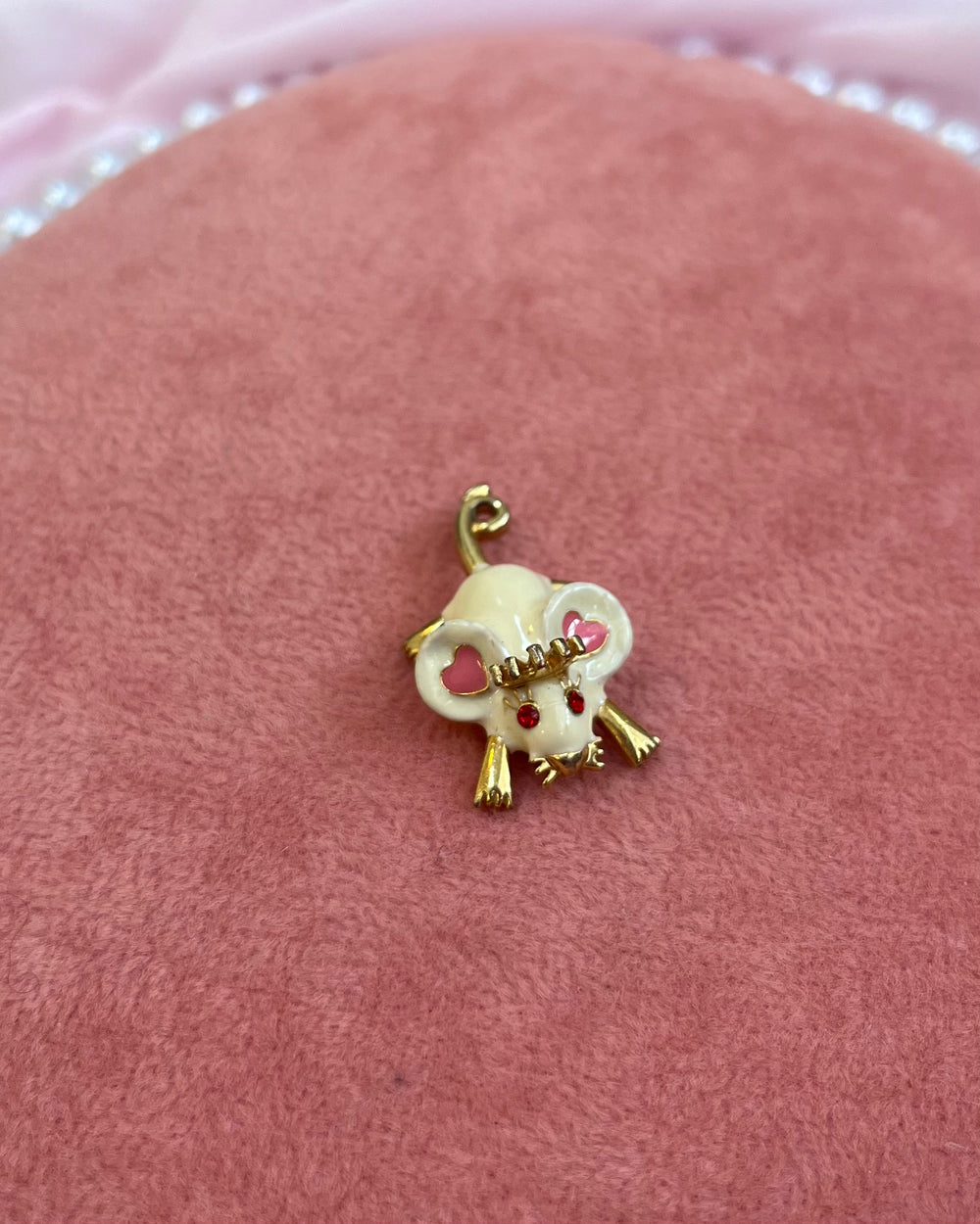 White Princess Rat Charm