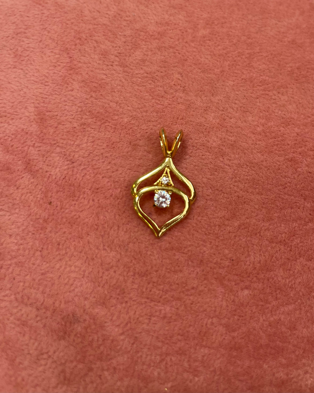 Gold With Crystal Center Charm