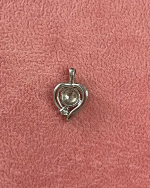 Silver With Small Crystal Charm Silver With Small Crystal Charm