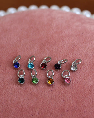 Small Silver Colorful Crystal Charms Small Silver Colorful Crystal Charms