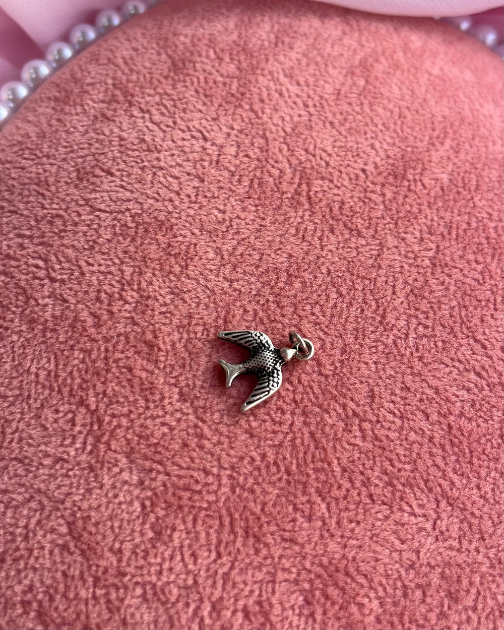 Small Silver Bird Charm