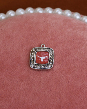 Red & White Bull Crystal Charm Red & White Bull Crystal Charm