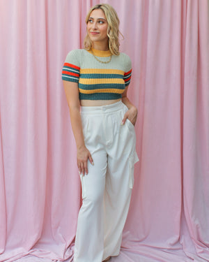 LEIGHTON IVORY CARGO TROUSERS LEIGHTON IVORY CARGO TROUSERS