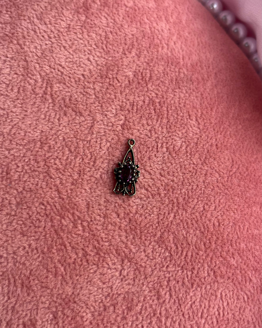 Dark Purple Triangle Charm