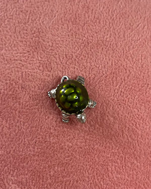 Green Turtle Silver Charm Green Turtle Silver Charm