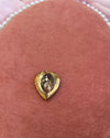 Victorian Woman Gold Heart Locket Charm