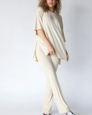 ALL WEEKEND LONG PANTS SET IN OATMEAL ALL WEEKEND LONG PANTS SET IN OATMEAL