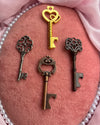 Large Gold Key Charms