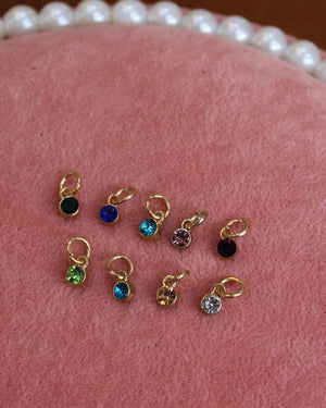 Small Gold Colorful Crystal Charms Small Gold Colorful Crystal Charms
