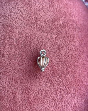Pearl in a Cage Silver Charm Pearl in a Cage Silver Charm