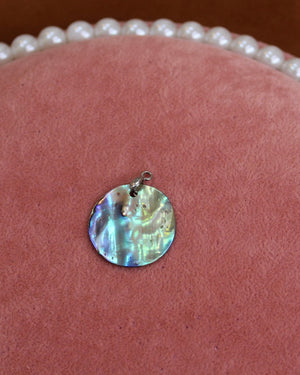 Multi-Color Iridescent Circle Charm Multi-Color Iridescent Circle Charm