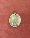F Initial White & Gold Charm